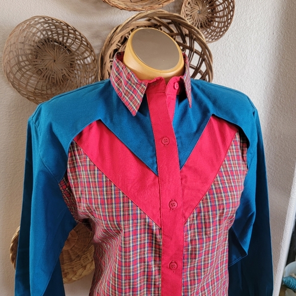 Vintage San Angelo Western Collection Sz S LS Shirt - Picture 3 of 7